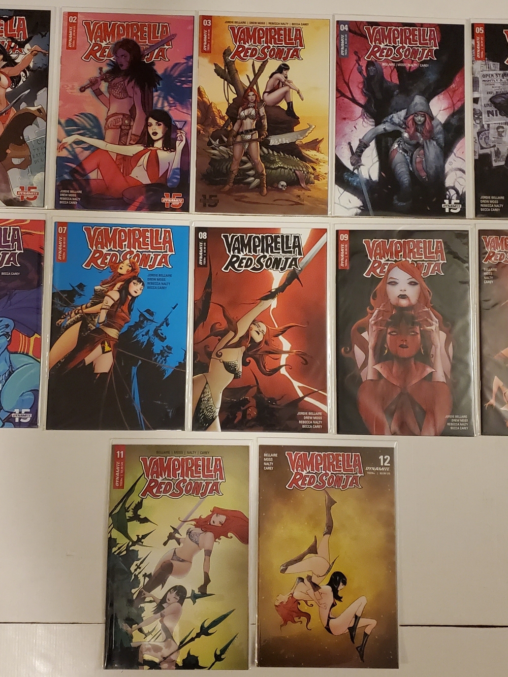 VAMPIRELLA RED SONJA # 1-12 Set Series Dynamite  Entertainment Comics. 2019 NM